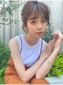 透明感ハイライト×クリップアレンジ