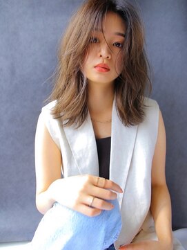 ソヨン 栄店(SOYON) ニュアンスバング  無造作ヘア　大人ミディアム