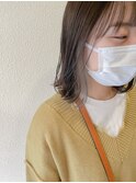 切りっぱなしボブ×インナーカラーグレージュ☆