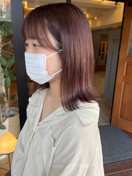 ヘア プロデュース キュオン(hair produce CUEON.) 切りっぱなしボブ×ラベンダーブラウン