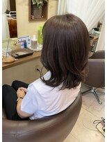 コアフィールフィス(COIFFURE fils)&nbsp;《見附　今町》M3Dカラー　ダークブラウン　ひし形　ミディ