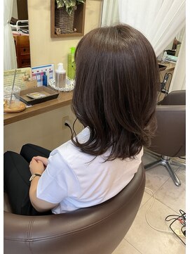 コアフィールフィス(COIFFURE fils) 《見附　今町》M3Dカラー　ダークブラウン　ひし形　ミディ