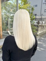 ブリーチダブルカラーホワイトカラーインナーカラー裾カラー艶髪