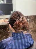ヘアセットヘアアレンジシニヨン二次会パーティー