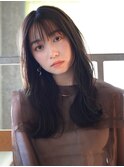 ゆるふわセミロング*透明感イルミナカラー*白髪染め*前髪カット