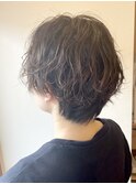 ショート×無造作パーマ