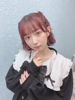 ドットハリス(.Hallis)&nbsp;ボルドーカラー　ハーフツイン　ボブカット