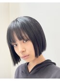 切りっぱなしボブ