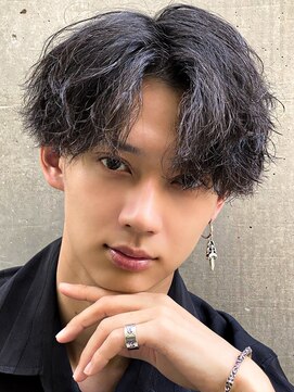 ラフィス ヘアー ピア― 高知店(La fith hair peer) メンズカット×コンマバング×波巻きツイストスパイラルパーマ