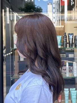 モッズ ヘア 京都店(mod's hair) 6こなれミディ くびれレイヤー ワインレッド30代40代50代