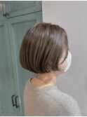 ボブ/ショートボブ/グレージュ/白髪ぼかし/髪質改善/30代/40代