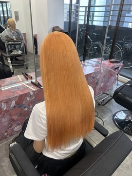 ペレ 栄店(PELE) くびれヘア/アプリコットオレンジ/夏のヘアアレンジ/栄