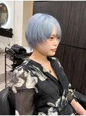 可愛いペールブルーショート