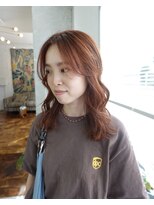 アペロ 柏(Apero) オレンジベージュ/ブリーチなしダブルカラー/レイヤー/柏美容室