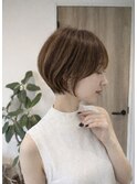大人可愛い丸みショートボブ◎