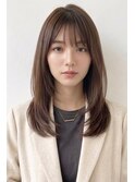 韓国風レイヤーカット20代30代人気・小顔シースルーバング