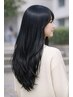 【黒染めなのに明るく戻せる】オフブラック+カット+髪質改善TOKIO Tr