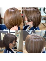 お～るうぇいず(always)&nbsp;大人可愛い丸みショートハイライトグレーベージュ白髪ぼかし