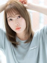 ローマ ギンザ(ROMA Ginza)&nbsp;ミルクティーカラー/ミディアムレイヤー/結べるレイヤーカット