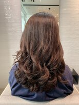 ステアケース 武蔵小杉店(stair:case) 綺麗なブラウン　艶髪ゆるふわコテ巻き風パーマ