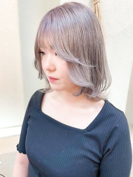 ミシェリー(misherry) 外ハネボブペールベージュグラデーションカラーケアブリーチ小顔