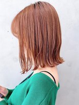 Say.切りっぱなしボブメルティカラー似合わせカットピンク青山
