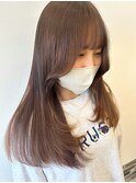 透明感ミルクティーベージュ/セミロング