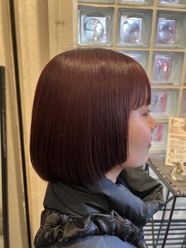 スティラ スムース 高田馬場(Stilla smooth) レッドブラウン×レイヤーボブ