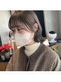 可愛い顔まわり*オリーブベージュ