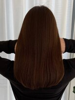 アールヘアーデザイン 千種(r hair design)&nbsp;サラツヤロングベージュカラーブリーチしない透明感カラー