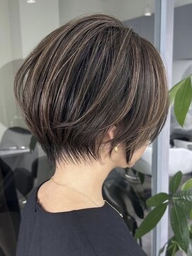 GBG 高崎 くびれショートボブ40代50代グレイカラー白髪染め自髪ぼかし