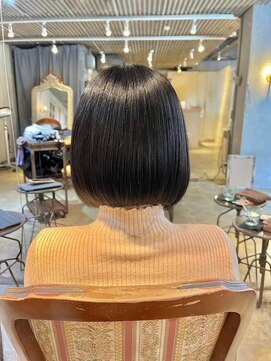 髪質改善と縮毛矯正の専門店 サンティエ(scintiller) 柔らか縮毛ボブ