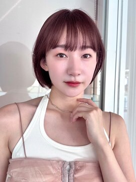 ガーデンヨコハマ(GARDEN YOKOHAMA) ローズブラウン モーヴピンク 内巻きボブ ラウンドバング