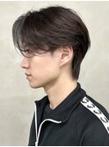 メンズセンターパートニュアンスパーマ毛流れ縮毛矯正刈り上げ