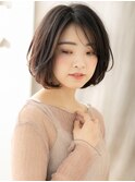 □くすみカラー大人美人黒髪美髪エアリーボブ416志木30代40代