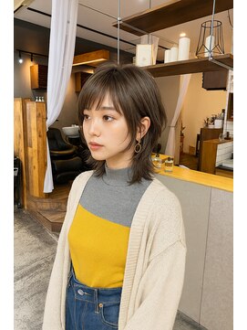 コポル(Copol) まわりと差がつくウルフボブ×ヘーゼルグレージュ