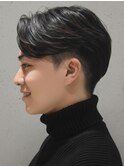 メンズ 爽やかツーブロックショート センターパート