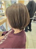 白髪ぼかしハイライト グレージュカラー