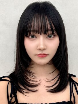 エジョン 三鷹店(Aejon) 三鷹レイヤーカット韓国ダブルカラー顔周り前髪カットボブ