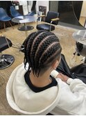 地毛コーンロウ6本