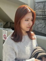 ラミエ バイ メルト 吉祥寺(lamie by melt) 小川/ブリーチなしwカラーオレンジ外はねボブ小顔似合わせ吉祥寺