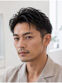 メンズショートアップバング/大人メンズ/好印象ビジネススタイル