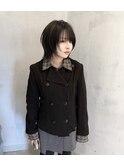 ダークパープル/ボブ/ブリーチなし/オリーブベージュ/柏
