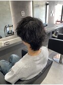 ツイスパ×ウルフ/ツイストスパイラル/ケアパーマ/メンズカット