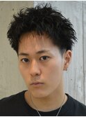 渋谷メンズパーマルーズショートアクティブショートツイスパ緩め
