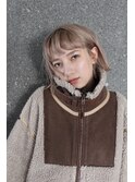 bibito 　フェザーボブ　イルミナカラーでシースルーカラー