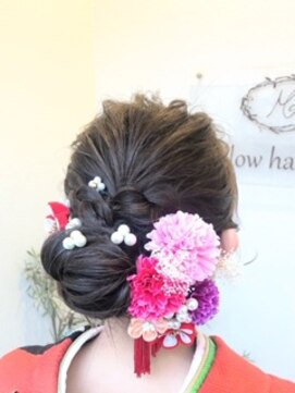 マロウ ヘア(Mallow hair) ふんわり編み込みupスタイル☆