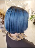水色ミニボブ☆