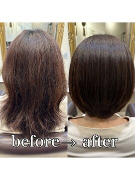 ルフール(ref-le) 美髪矯正でツヤツヤショートヘアに！