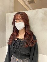 ガリカ 横浜(Gallica) 【mirei】韓国風ゆるふわくびれロング/透明感チェリーブラウン